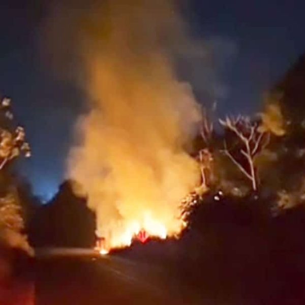 Queimada de grandes proporções quase atinge chácaras em Lucas do Rio Verde